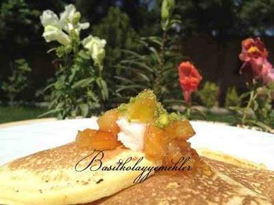 Pancake Portakal Reçelli tarifi ve yapılışı