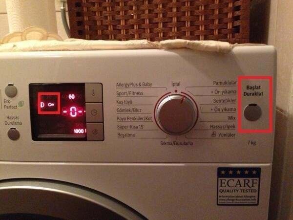 Bosch Çamaşır Makinesi Anahtar Kilit Açma