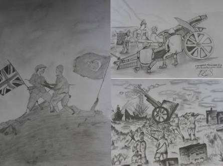Çanakkale Savaşı Karakalem Çizimleri - Güzel Sözler