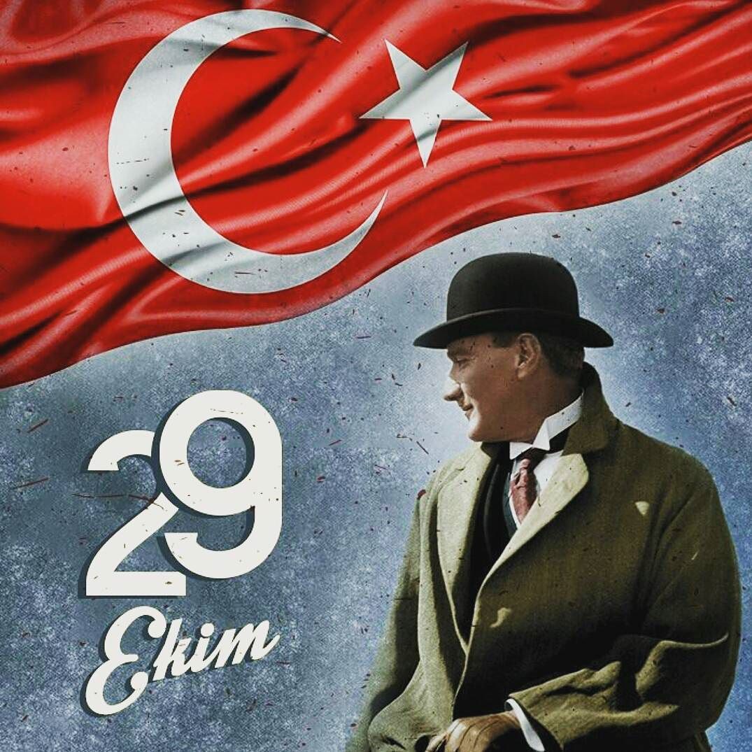 29 ekim mesajları türk bayraklı