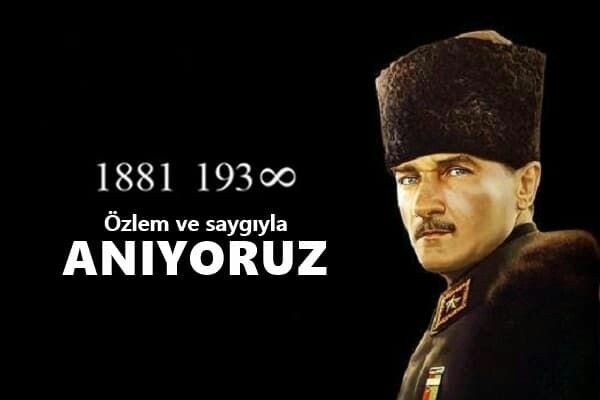 10 kasım Atatürkü anma saygı mesajı facebook 