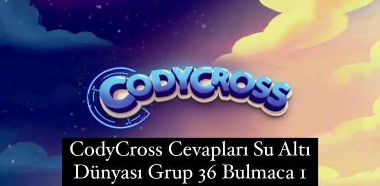 CodyCross Cevapları Su Altı Dünyası Grup 36 Bulamaca 1 (Kelime Bulmaca Oyunu)