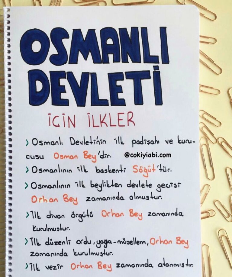 Osmanlı Devleti İçin İlkler